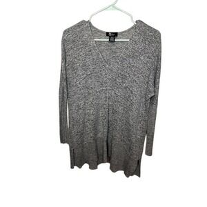 Miss Chevious XS Gray Tunic‎ Top V Neck Long Sleeve Casual Comfortable